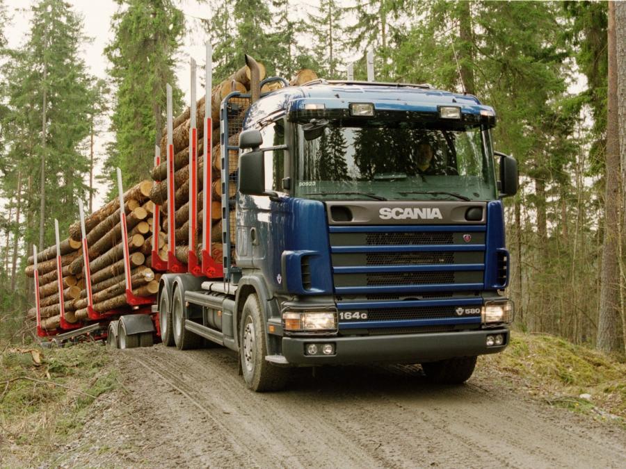  Scania R164GB 580 6x4 Timber Truck 1995 года  (фото 1 из 3)